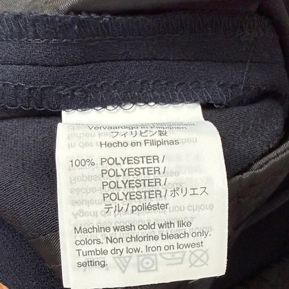 B25 J. Crew 365 12 Women Elegant Navy Ankle Pants Office Formal Prep Business - Picture 3 of 4